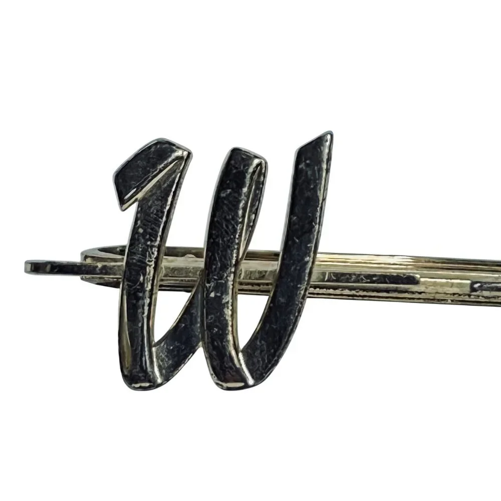 Hickok Initial USA W Gold Tone Tie Bar (6067) - Picture 2 of 5